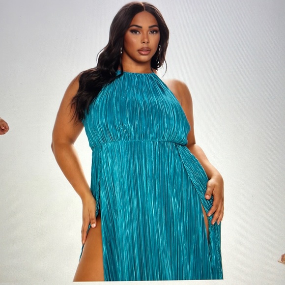 Teal Maxi Dress - Picture 1 of 4